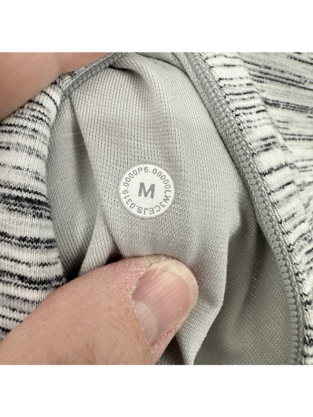 Lululemon Close to Crossing Long Sleeve MEDIUM space dye gray activewear tops - Picture 12 of 12